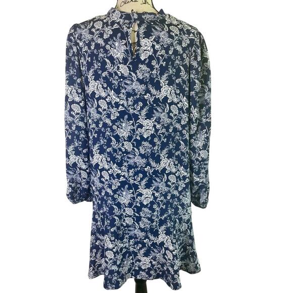 SMITH & QUINN DRESS THE L.A. BOUQUET NAVY BLUE SZ XL LONG SLEEVE SOPHISTICATED - Picture 7 of 16